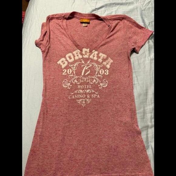 Tops - Unleash Your Inner Fashionista with a Pink Borgata Tshirt